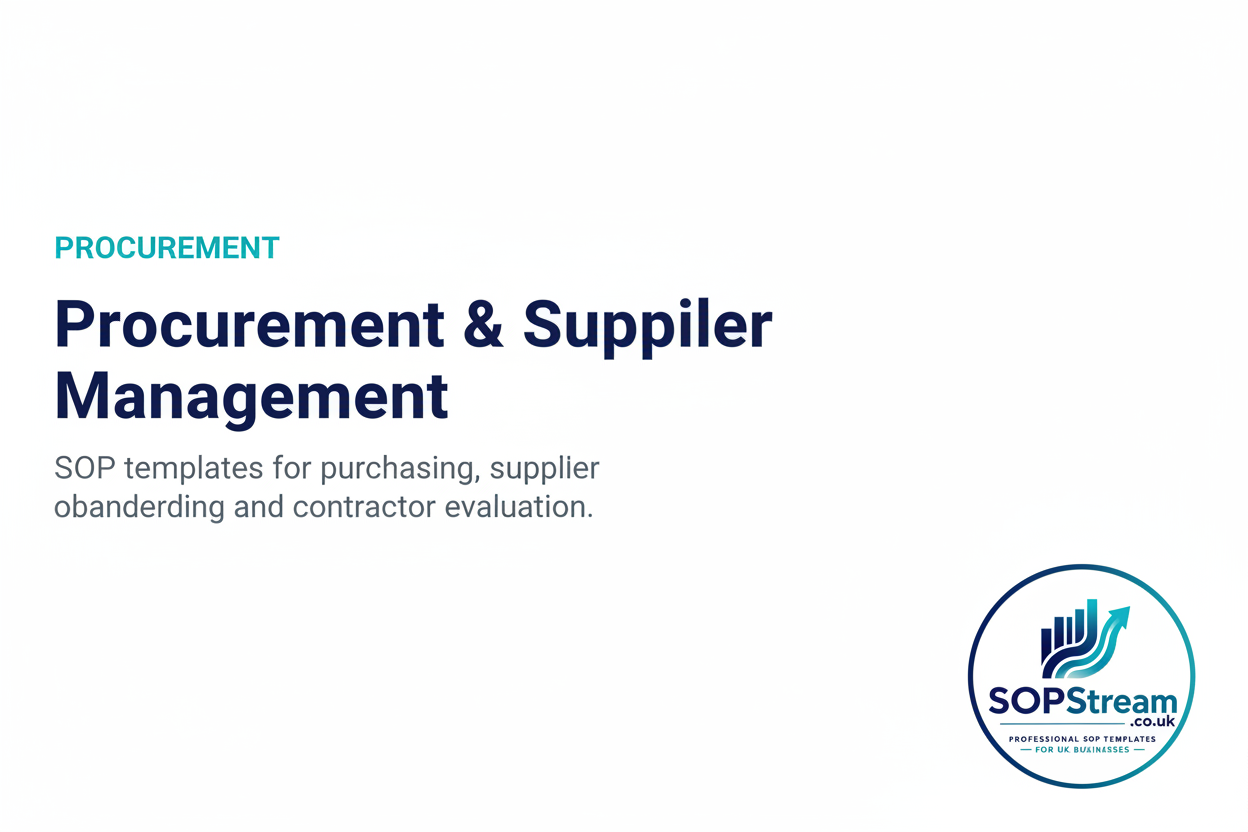 Procurement & Supplier Management