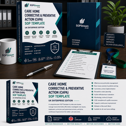 Care Home Corrective & Preventive Action (CAPA) SOP template — editable Microsoft Word document