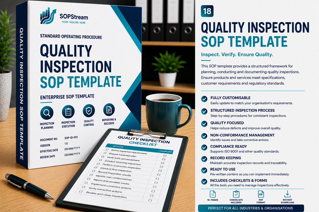 Quality Inspection SOP template — editable Microsoft Word document