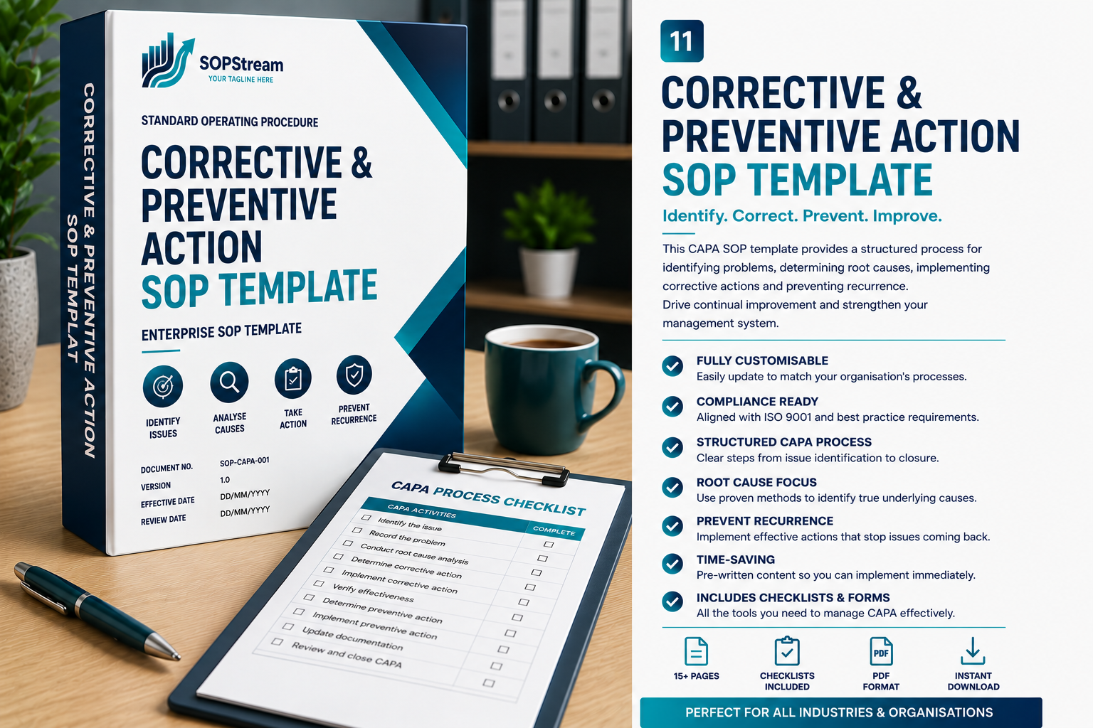 Corrective & Preventive Action (CAPA) SOP Template PDF | Enterprise Quality Management Standard Operating Procedure