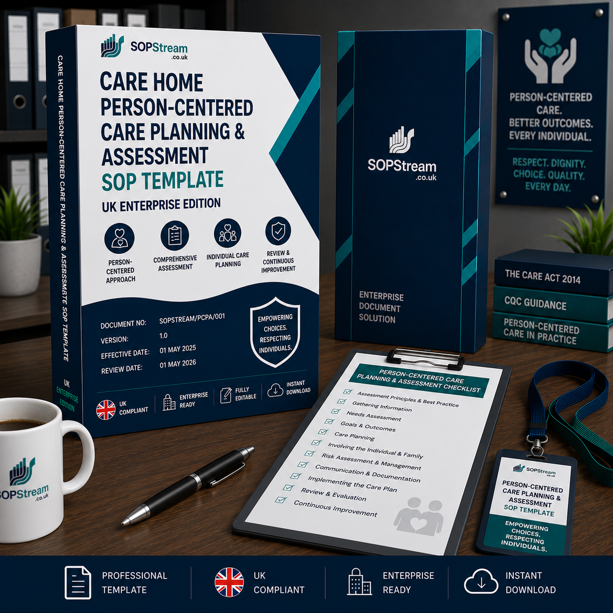 Care Home Person-Centered Care Planning & Assessment SOP template — editable Microsoft Word document
