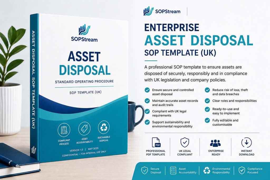 Asset Disposal SOP template — editable Microsoft Word document