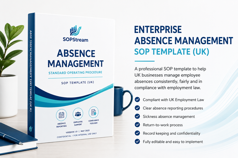 Absence Management SOP template — editable Microsoft Word document