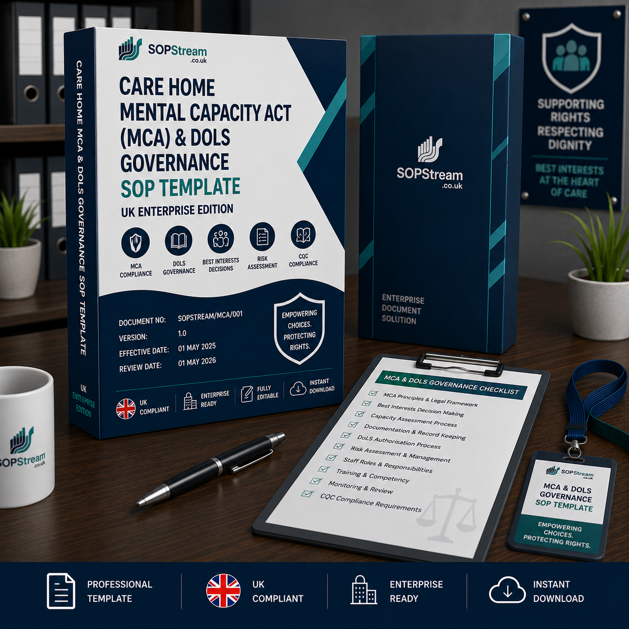 Care Home Mental Capacity Act (MCA) & DoLS Governance SOP template — editable Microsoft Word document