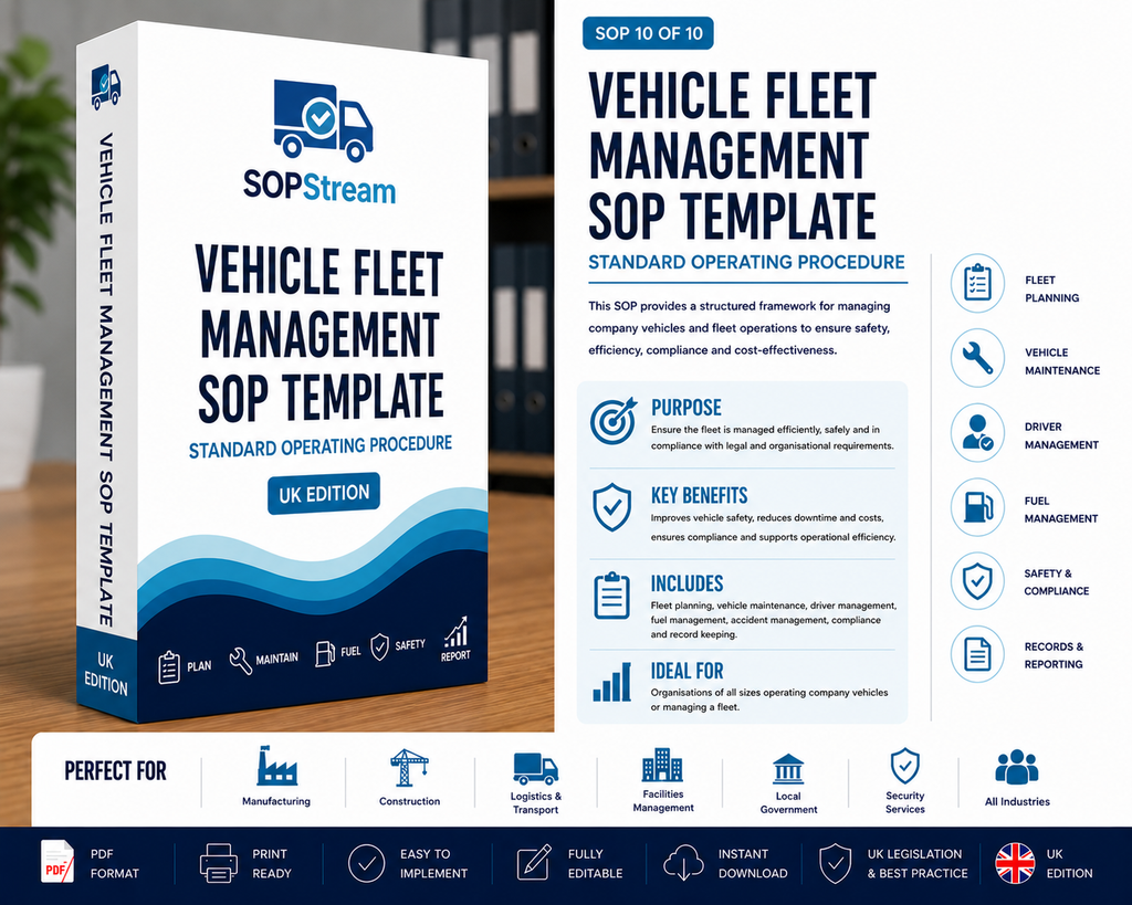 Vehicle Fleet Management SOP template — editable Microsoft Word document