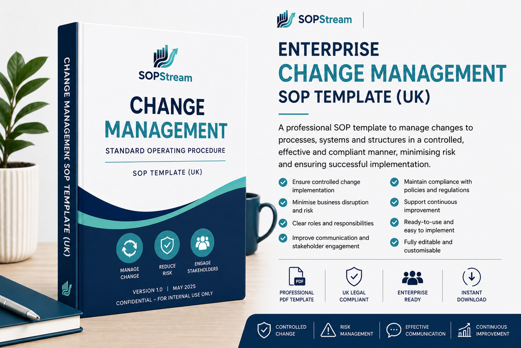 Change Management SOP template — editable Microsoft Word document