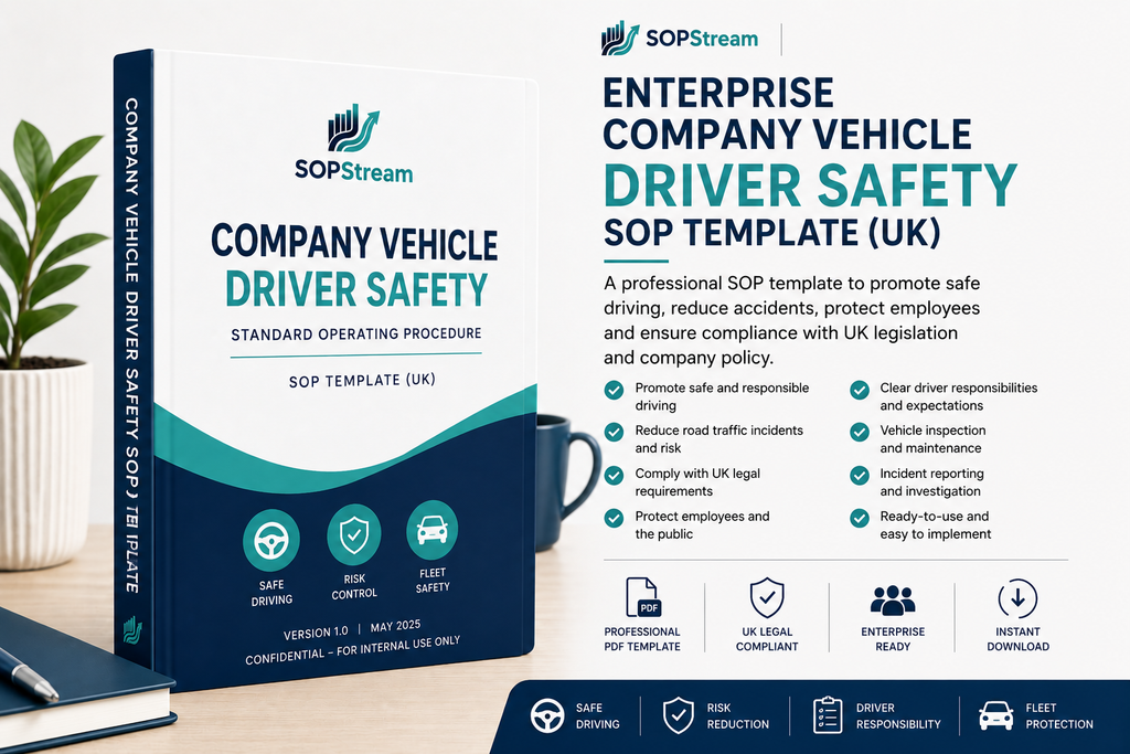 Company Vehicle Driver Safety SOP template — editable Microsoft Word document