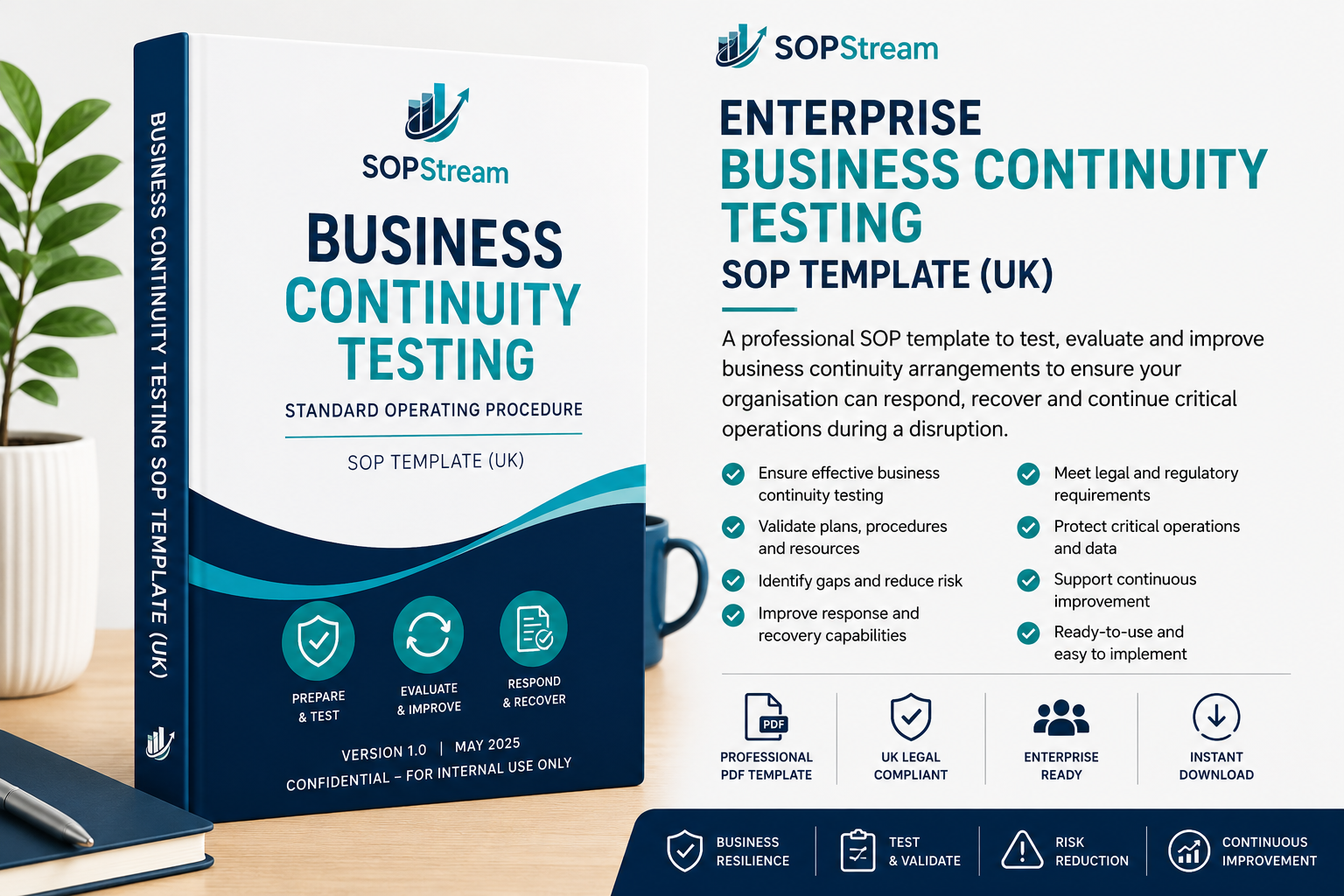 Business Continuity Testing SOP Template | UK Enterprise Edition | Professional PDF Procedure
