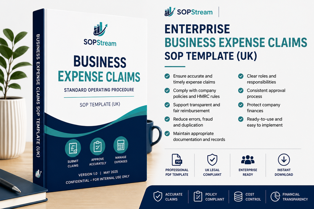 Business Expense Claims SOP template — editable Microsoft Word document