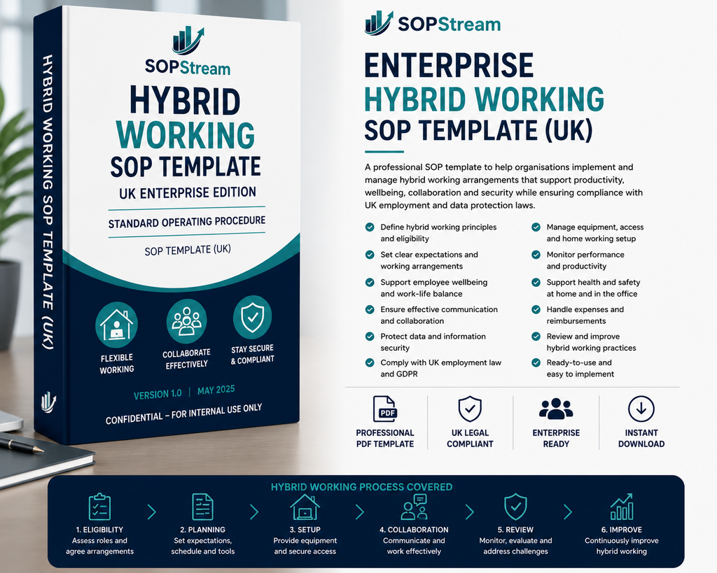 Hybrid Working SOP template — editable Microsoft Word document