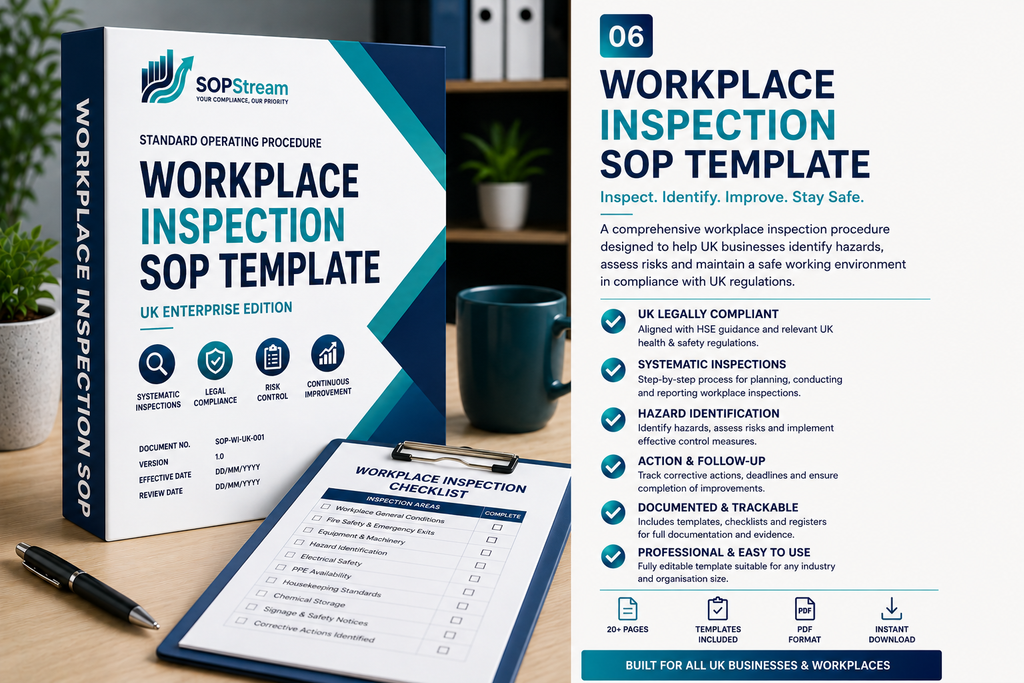 Workplace Inspection SOP template — editable Microsoft Word document