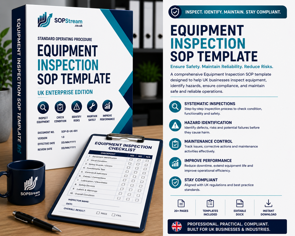 Equipment Inspection SOP template — editable Microsoft Word document