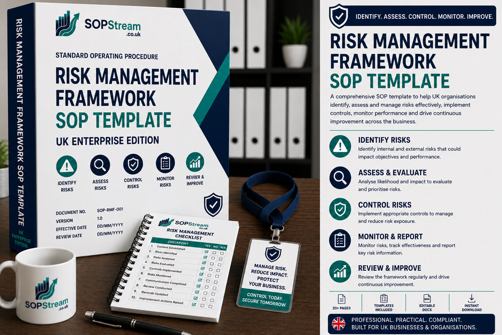 Risk Management Framework SOP template — editable Microsoft Word document