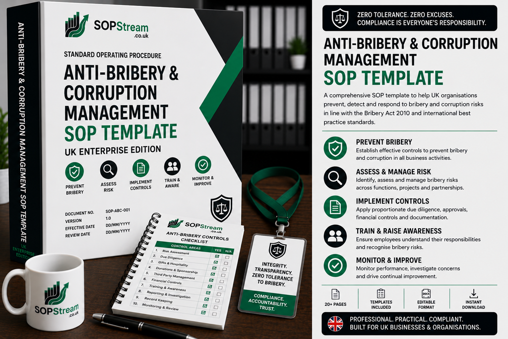 Anti-Bribery & Corruption Management SOP template — editable Microsoft Word document
