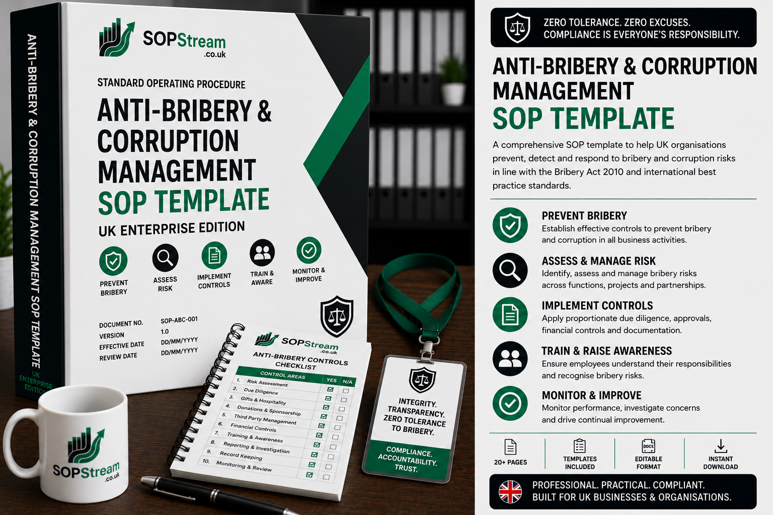 Anti-Bribery & Corruption Management SOP Template | UK Enterprise Edition | Bribery Prevention, Ethical Controls & Compliance Procedure