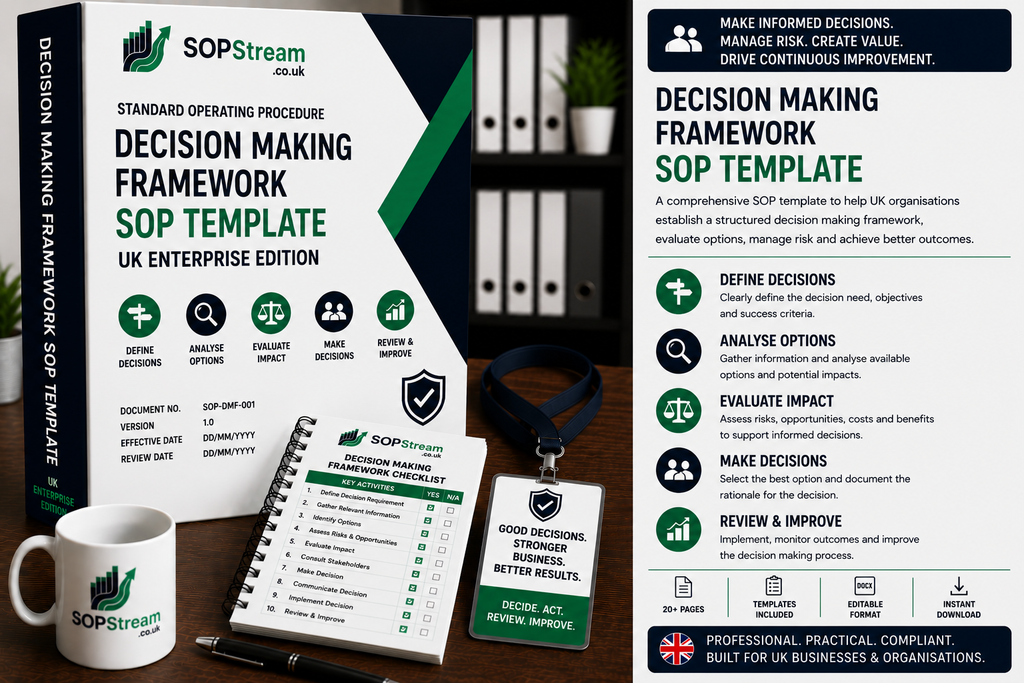 Decision Making Framework SOP template — editable Microsoft Word document