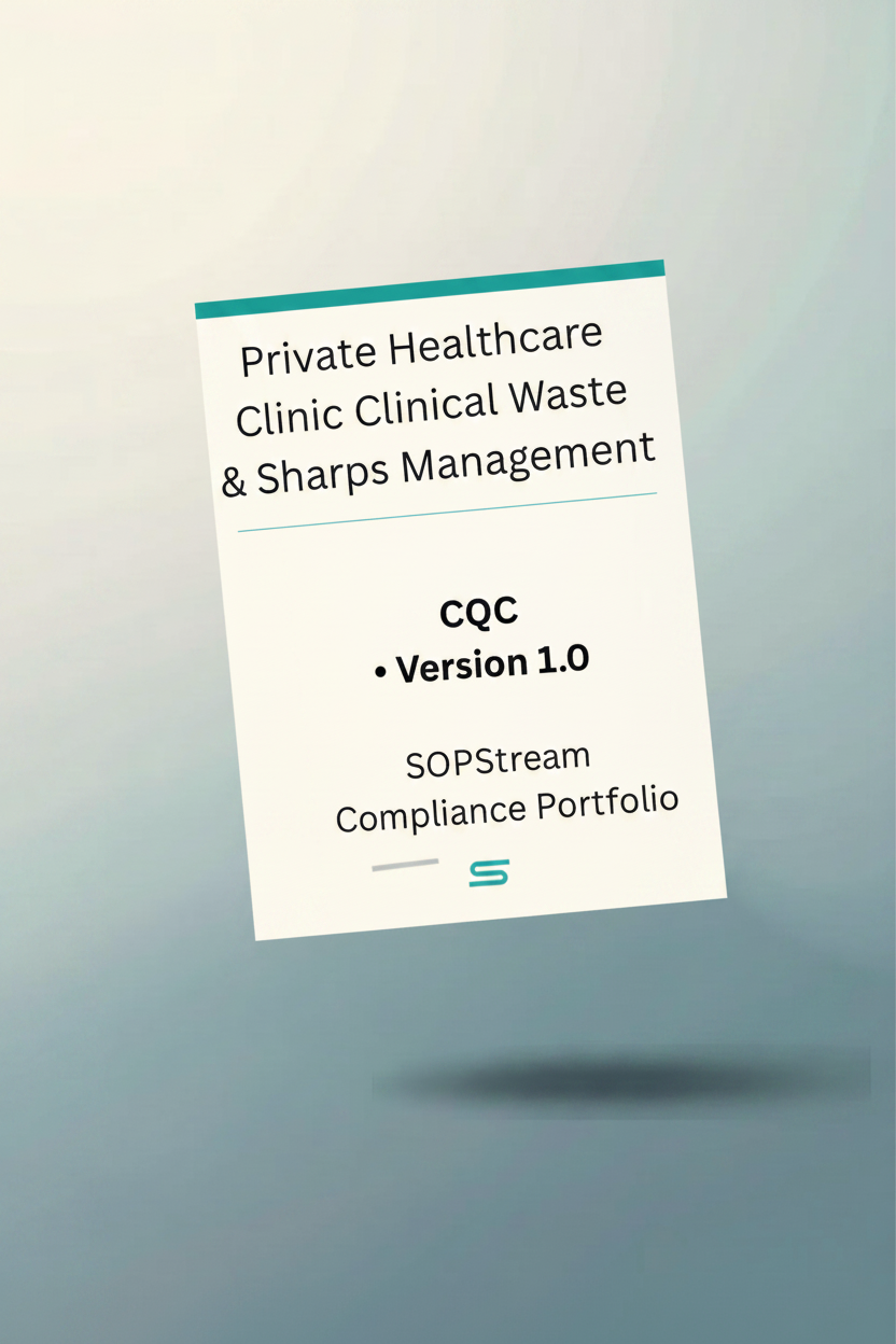 Private Healthcare Clinic Clinical Waste & Sharps Management Portfolio (CQC Aligned)⁠ SOP