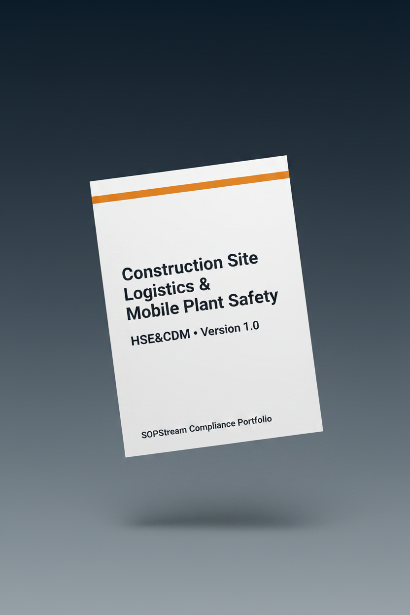 Construction Site Logistics & Mobile Plant Safety Manual (HSE & CDM Aligned)⁠ SOP