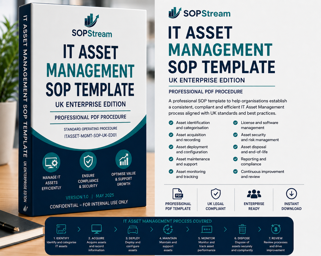 IT Asset Management SOP template — editable Microsoft Word document