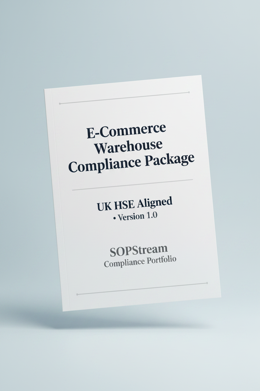 E-Commerce Warehouse Compliance Package (UK HSE Aligned) SOP