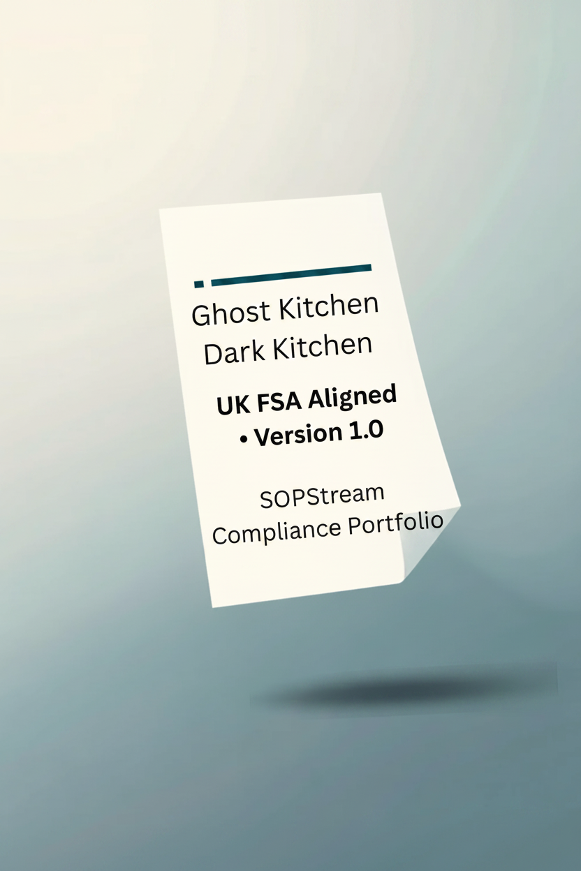 Ghost Kitchen & Dark Kitchen Operational Blueprint (FSA Aligned) SOP