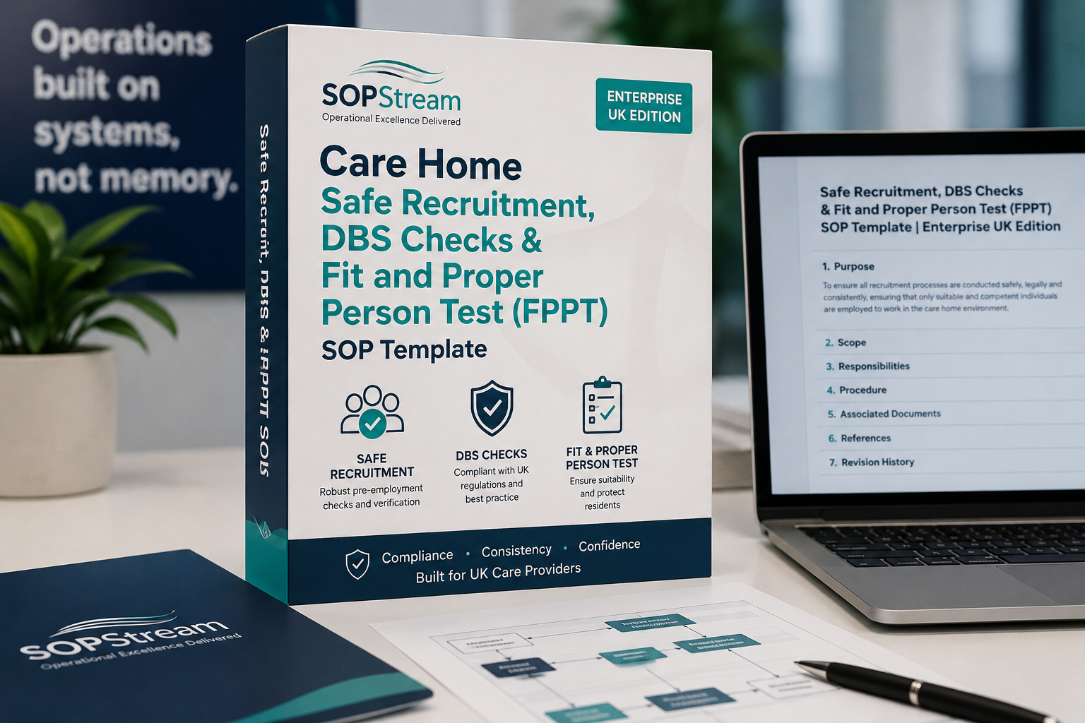 Care Home Safe Recruitment, DBS Checks & Fit and Proper SOP template — editable Microsoft Word document