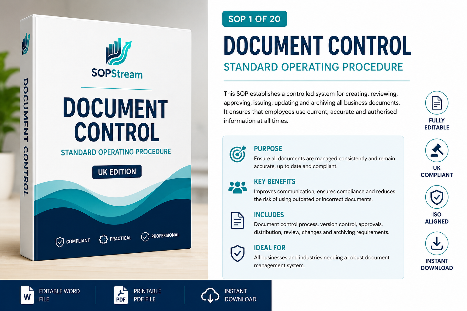 Document Control SOP Template | UK Enterprise Edition | ISO-Compliant Business Procedure
