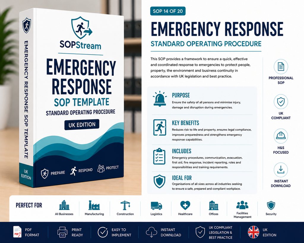 Emergency Response SOP template — editable Microsoft Word document