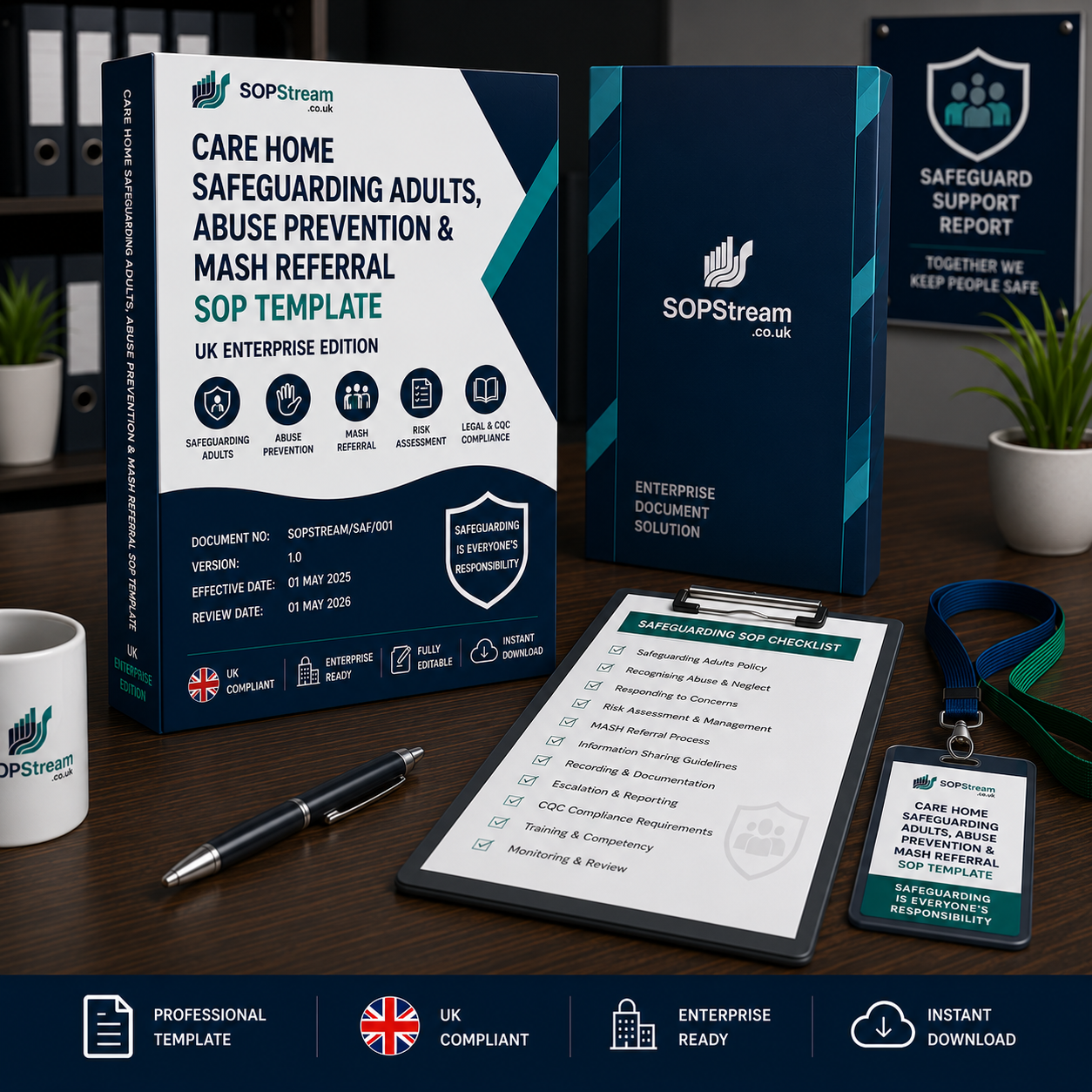Care Home Safeguarding Adults, Abuse Prevention & MASH SOP template — editable Microsoft Word document