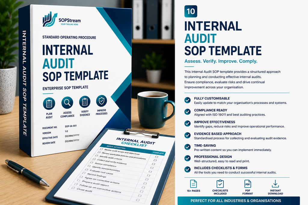 Internal Audit SOP template — editable Microsoft Word document