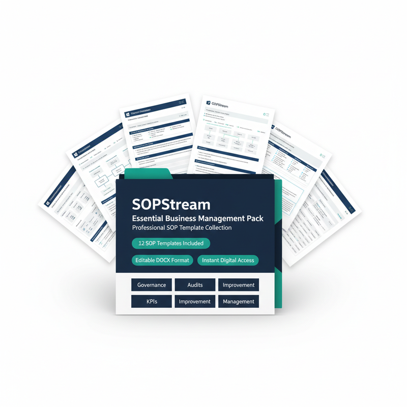 SOPStream Essential Business Management Pack — editable Microsoft Word documents