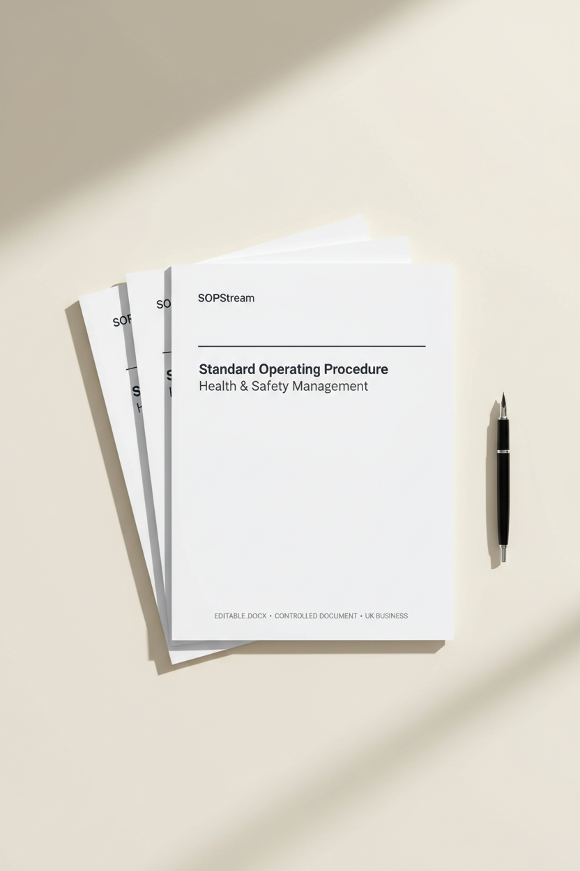 SOPStream Hero — Document Flat Lay
